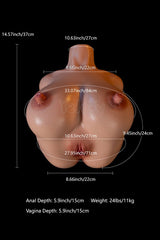 Riley: 3-in-1 Multi-Function Silikon Breast Masturbator YL-55