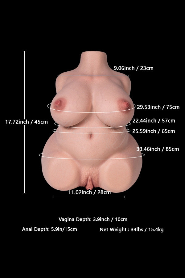15,4kg B77 Ingrid BBW Real Doll Torso